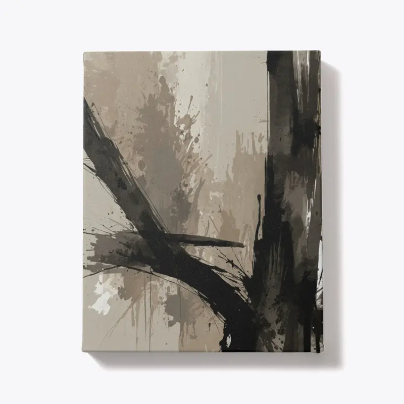 Modern Abstract Art in Neutral Tones