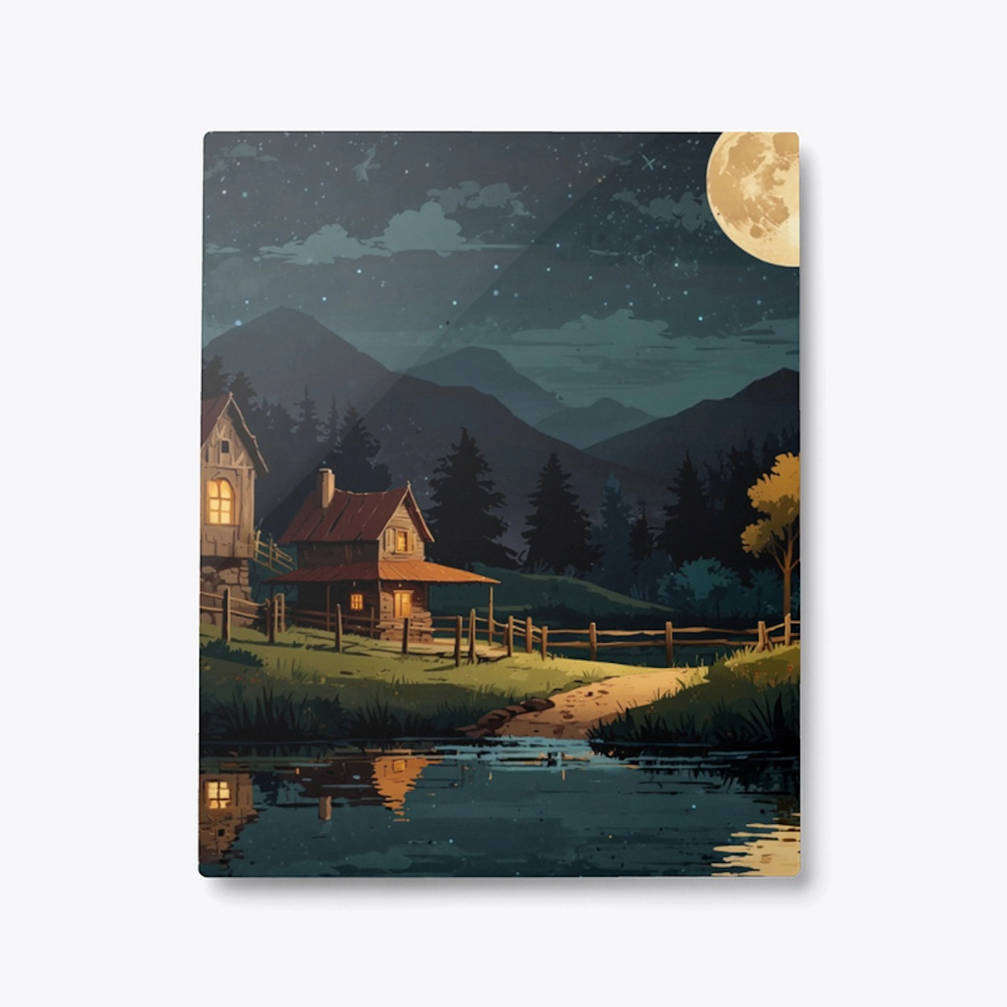 Moonlit Rural Dreamscape