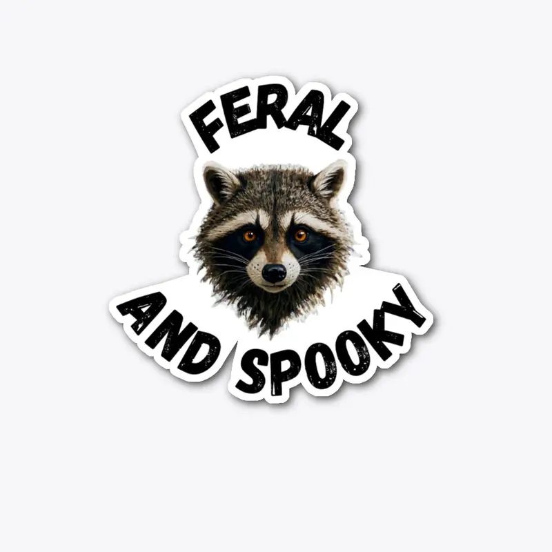 Feral and Spooky Raccoon Halloween