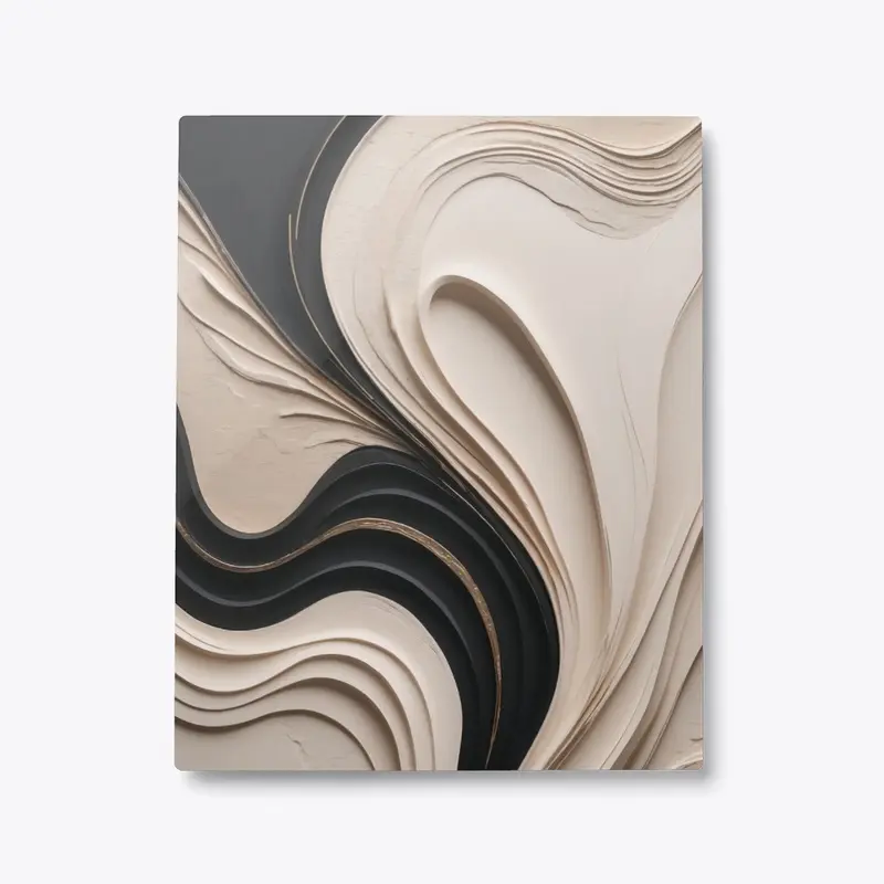 Black & Beige Textured Art