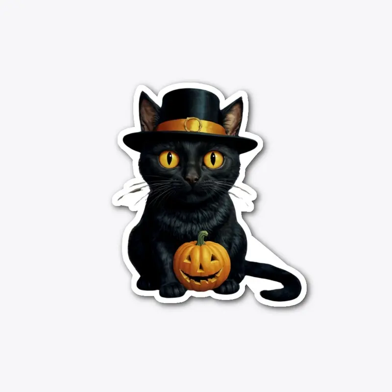 Vintage Halloween Black Cat